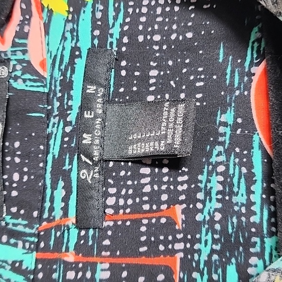 Men's Hawaiian Shirt Flamingos Vacation Tropical Large - Picture 3 of 4